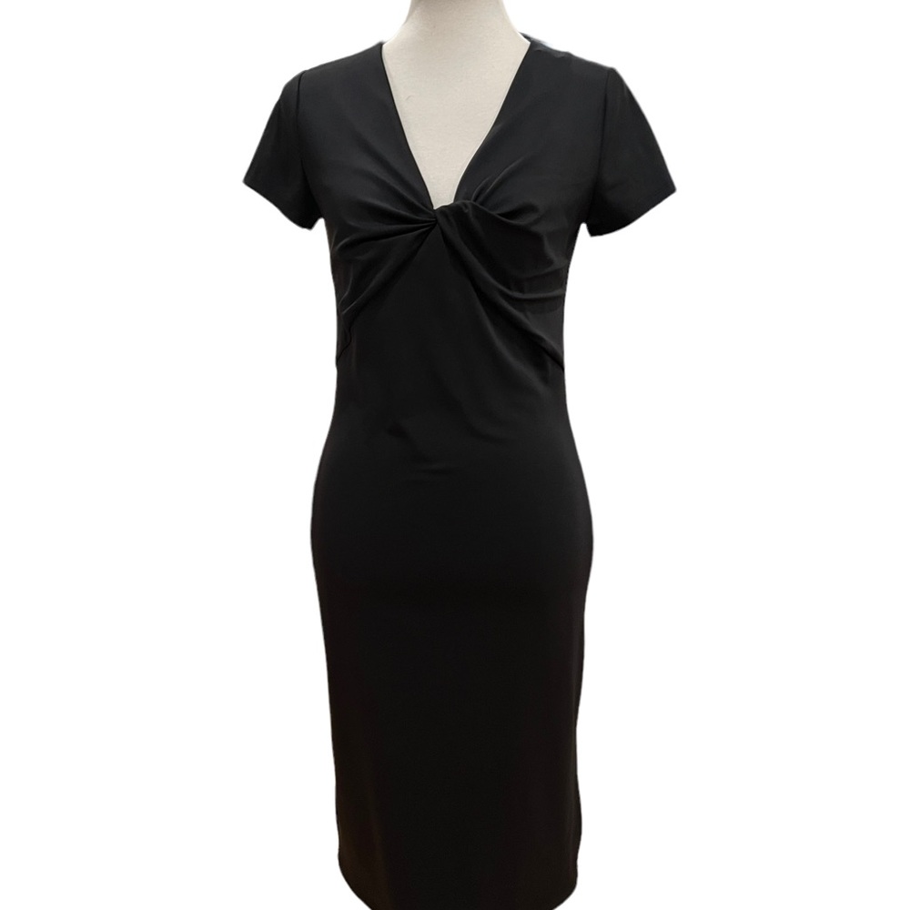 Express new  heart neckline short sleeve fitted little black dress Sz M